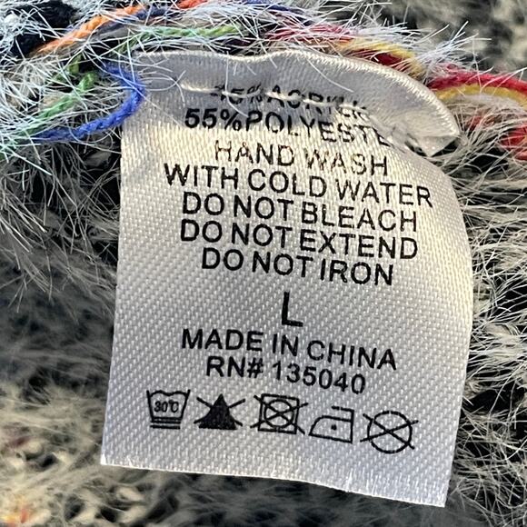 Kamana NEW Southwest Frost Open Cardigan Womens Large Fuzzy Soft Aztec Sweater - Picture 7 of 9